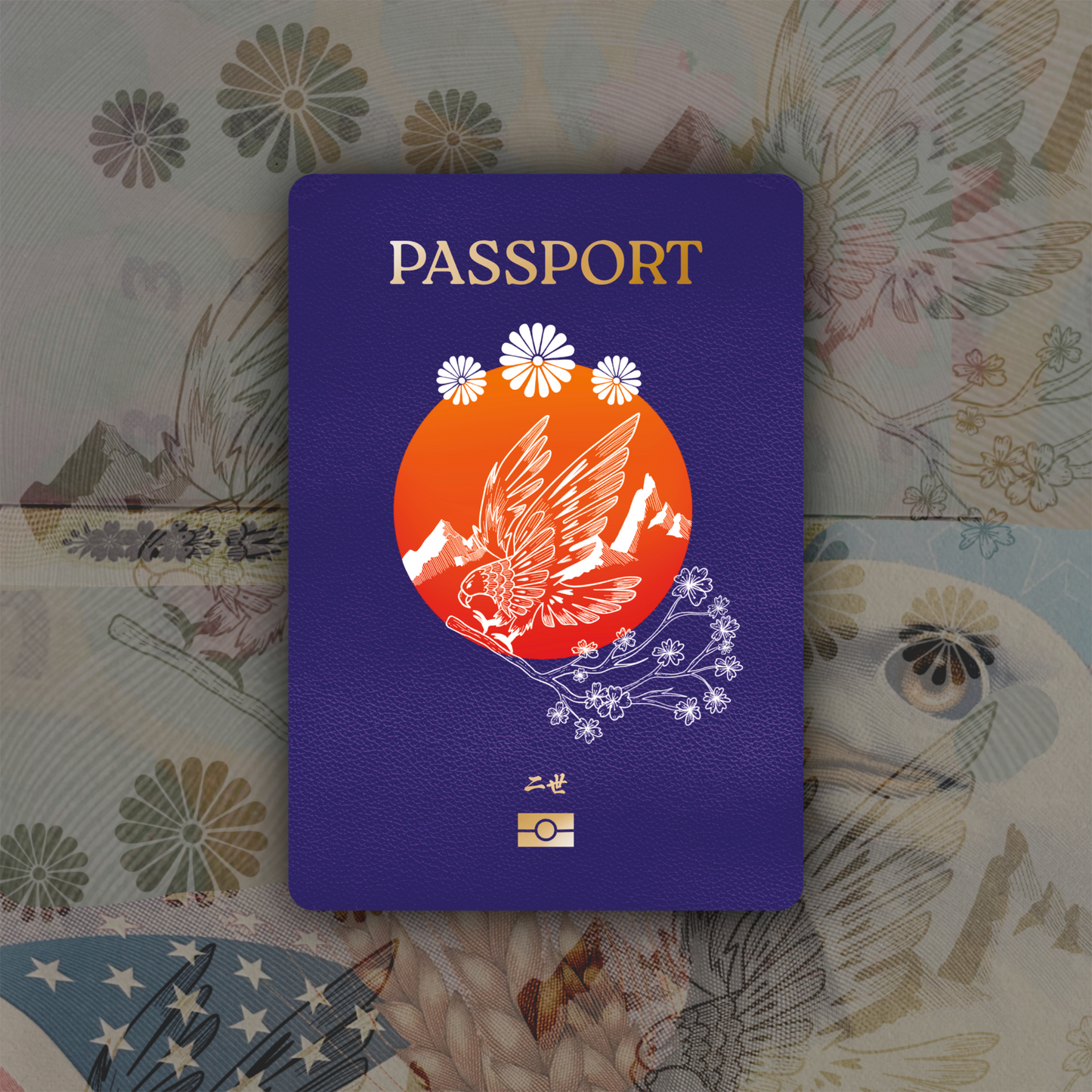 Nisei Passport Print (8"x8")