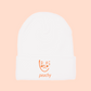 Peachy Embroidered Beanie