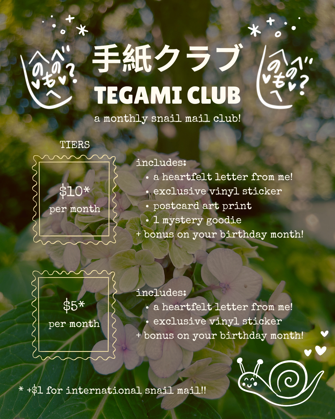Tegami Club – Monthly Snail Mail Club